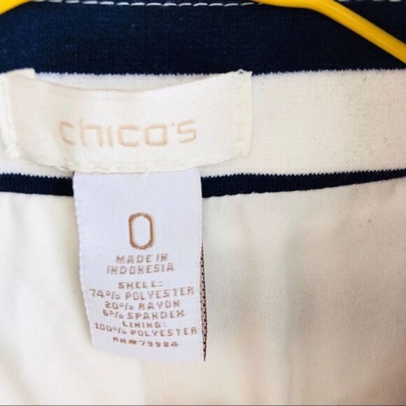 Chico’s blue and white striped blazer NWOT - Picture 2 of 4